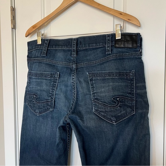 Silver Jeans Men’s Eddie straight leg jeans Size W36 L36 Classic jeans Dark Wash - Picture 3 of 6